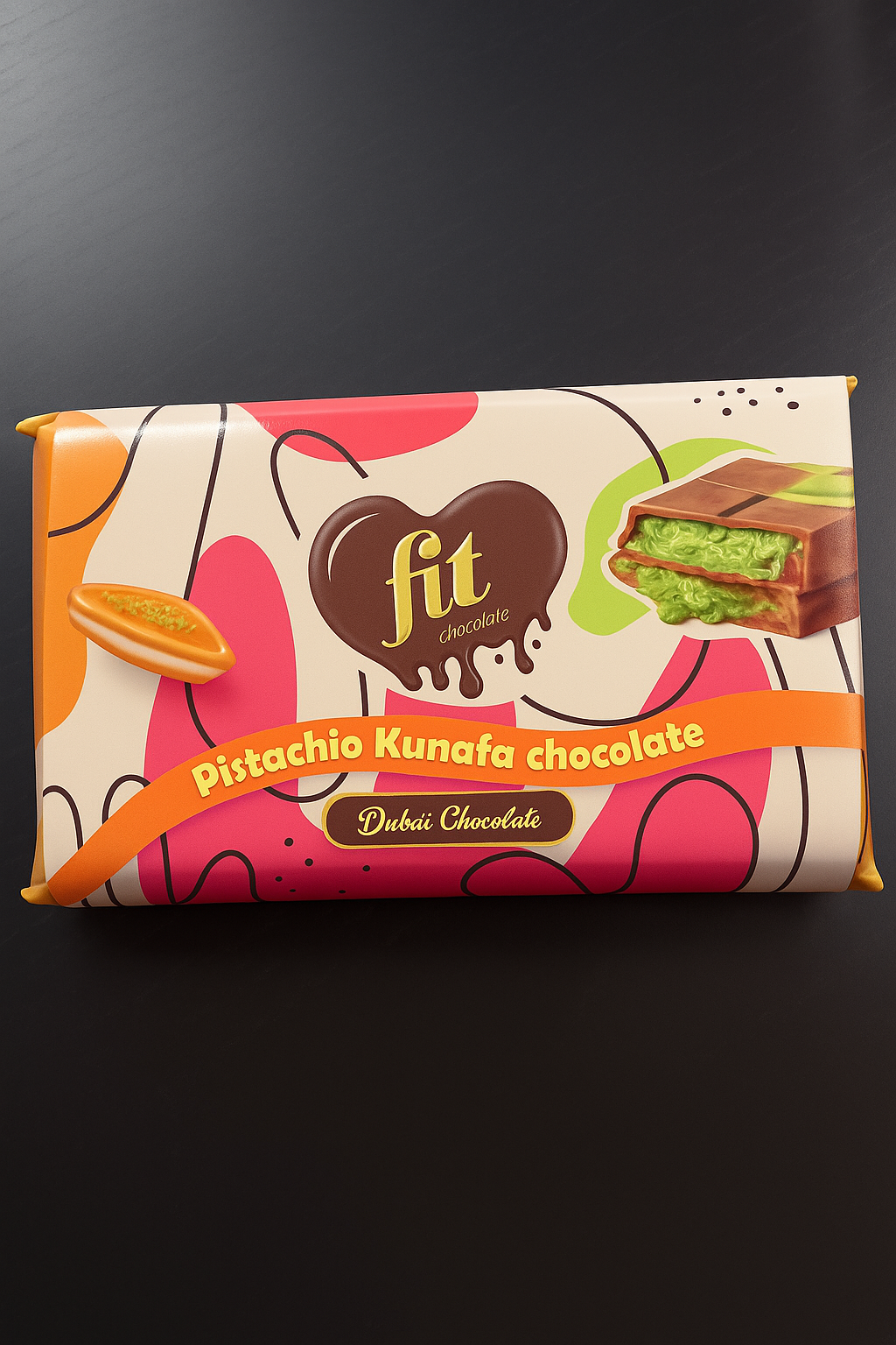 Pistachio Kunafa chocolate 200g
