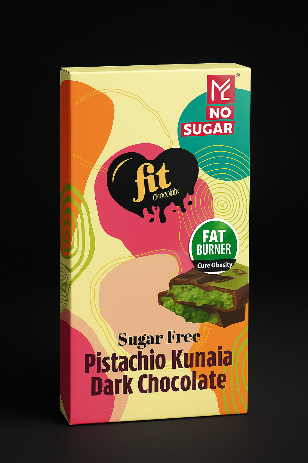 Sugar FREE Pistachio - dark chocolate 220g