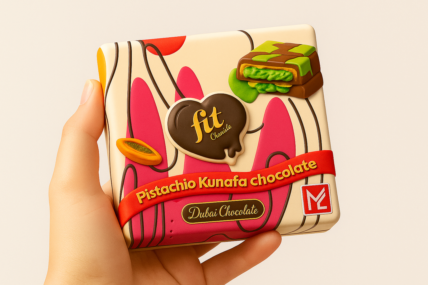 Pistachio Kunafa chocolate 80g